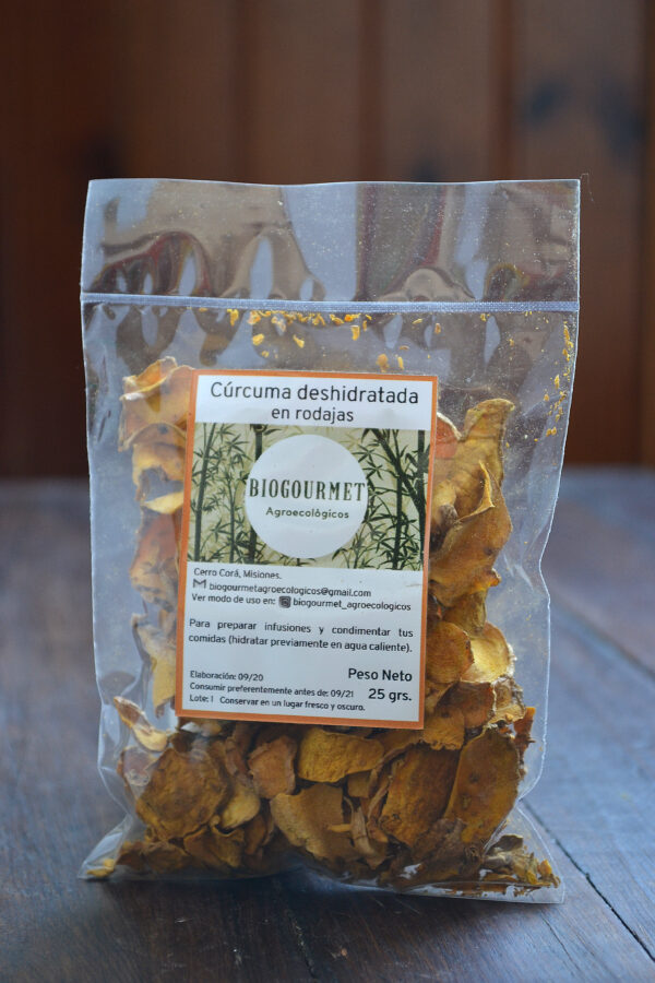 Cúrcuma deshidratada en rodajas "Biogourmet" 25 grs.