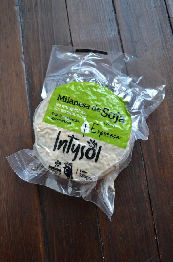Milanesa de soja CON ESPINACA “IntySol” 350 grs.